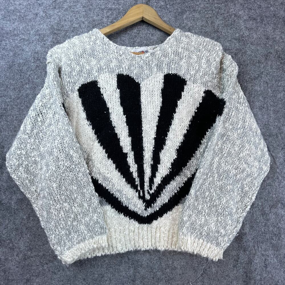 Vintage Penrose Sweater Womens Large Grey Coastal Grandma 80s Indie Sleaze Cozy
